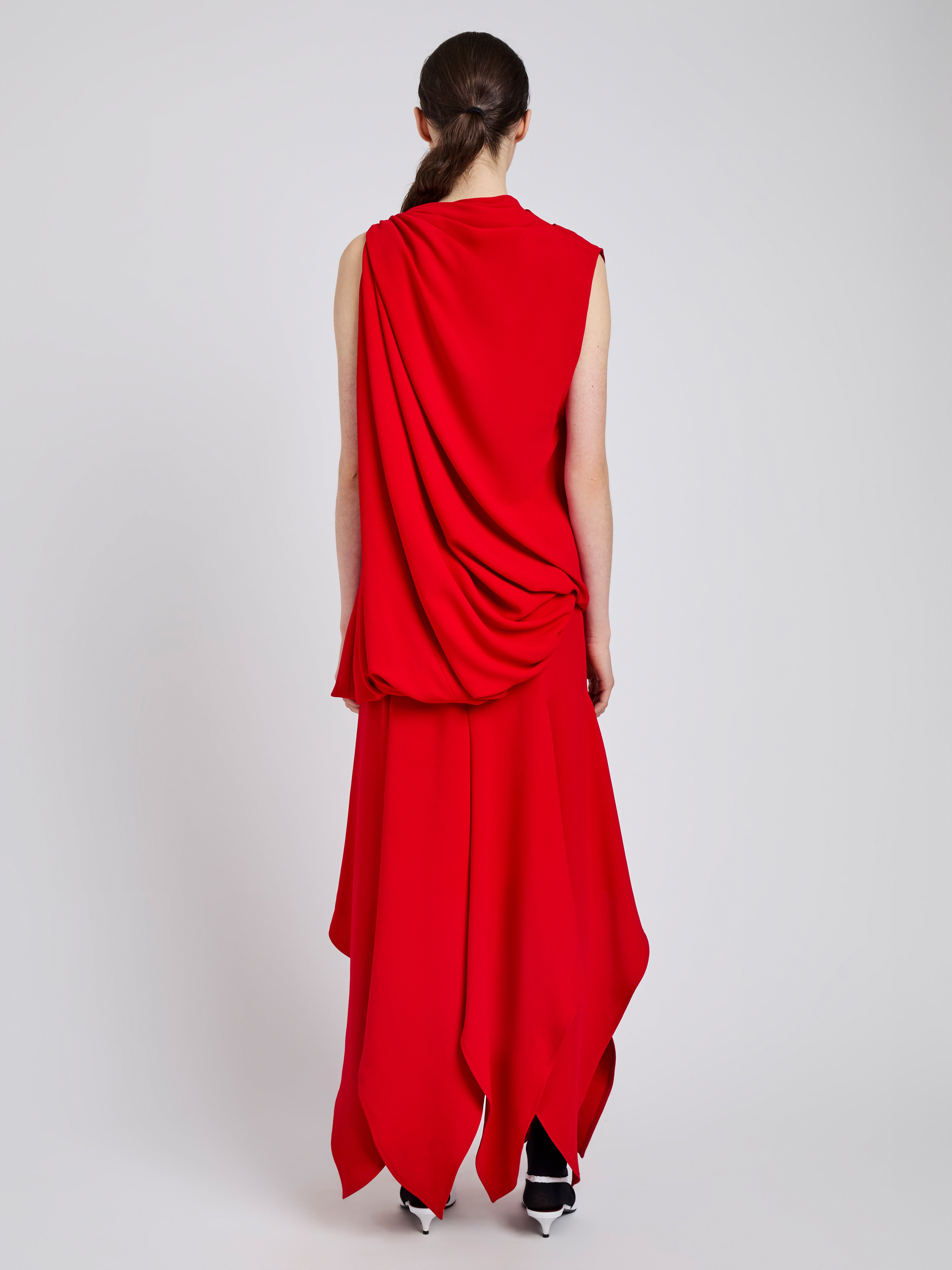 Denise Dress in Light Matte Double Crepe - 4