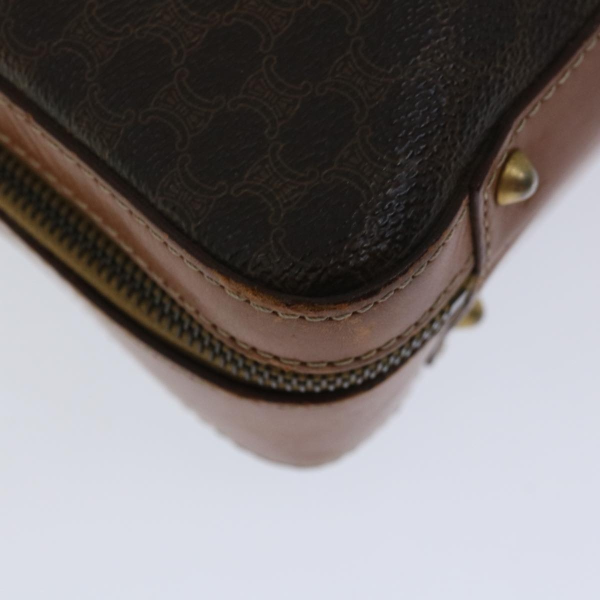 CELINE Macadam Canvas Hand Bag Pvc Brown - 9
