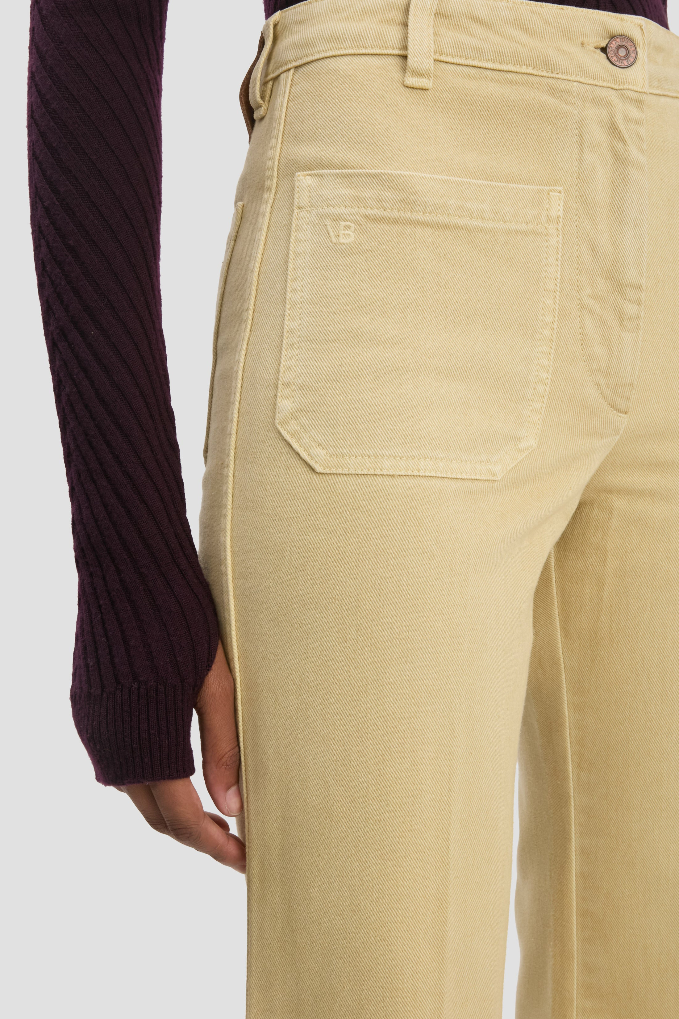 Alina High Waisted Jean In Butter Yellow - 4