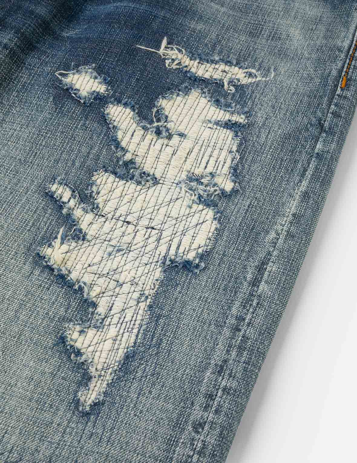 Washed Distressed Daicock Relax Straight Fit Jeans #2030 - 6