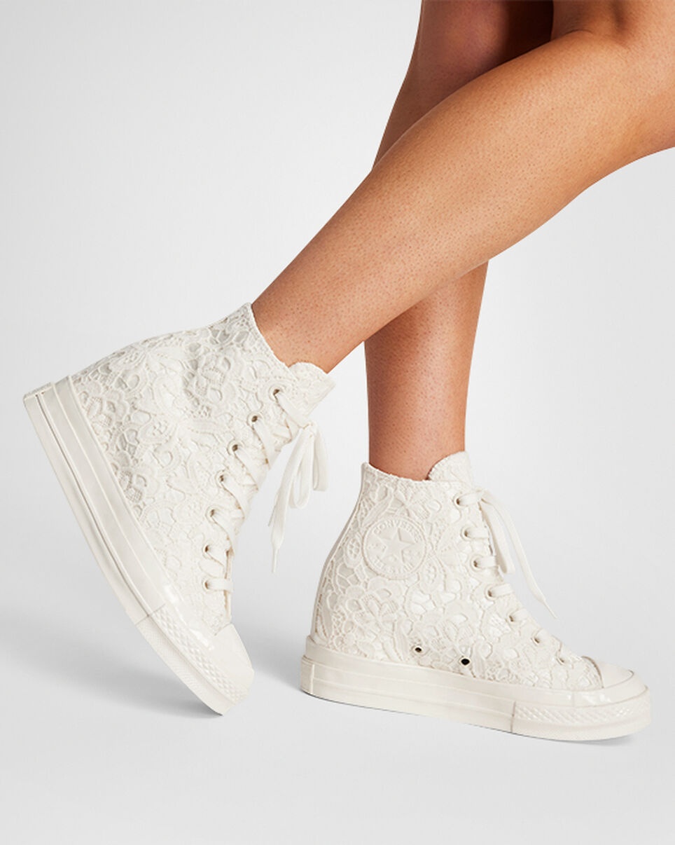 Chuck 70 Wedge Platform Crocheted Satin - 9