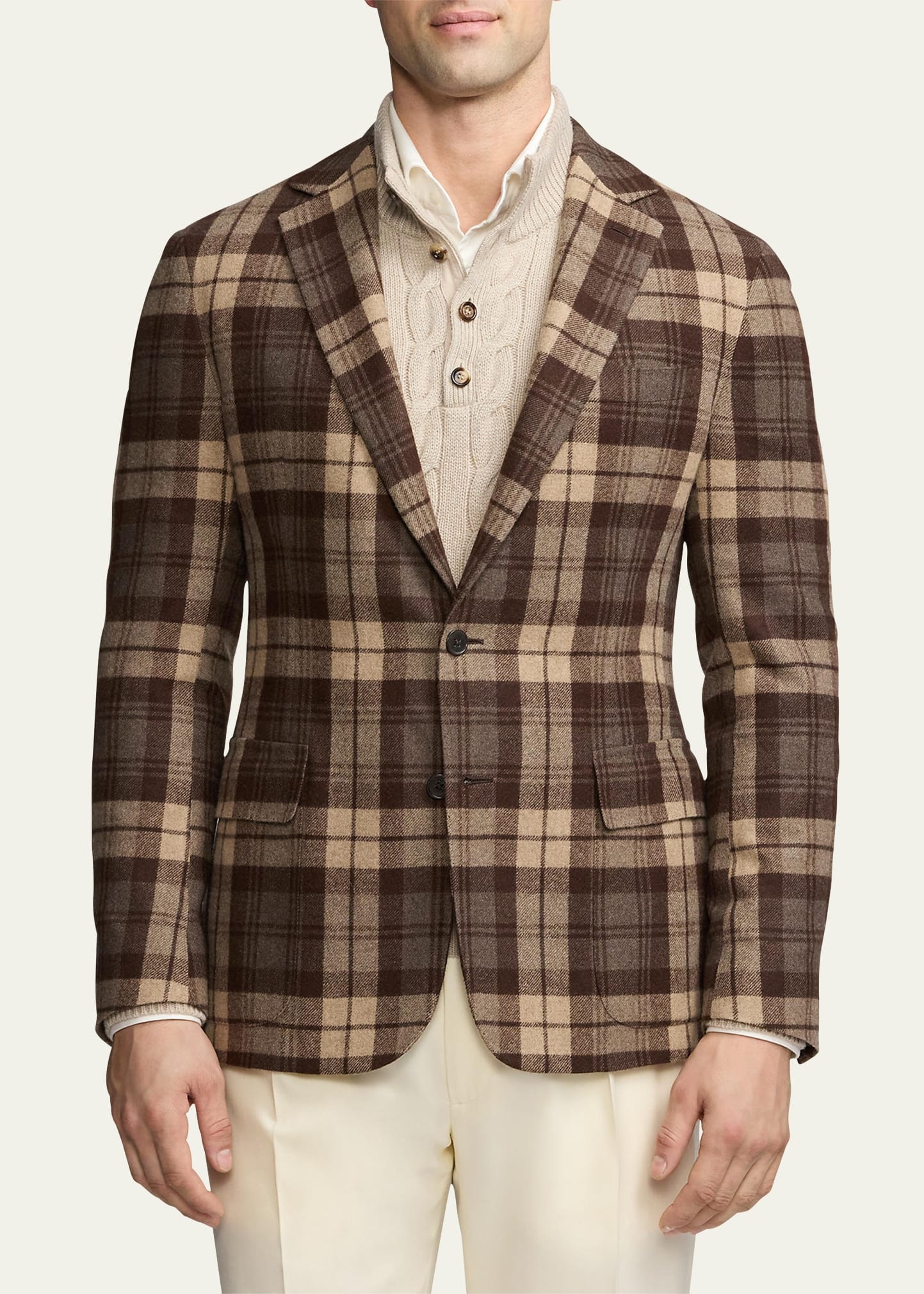 Men's Hadley Cashmere Plaid Sport Coat - 4