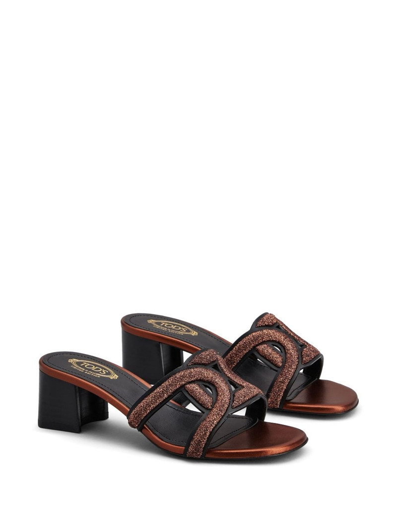 Tod's contoured-strap leather mules outlook