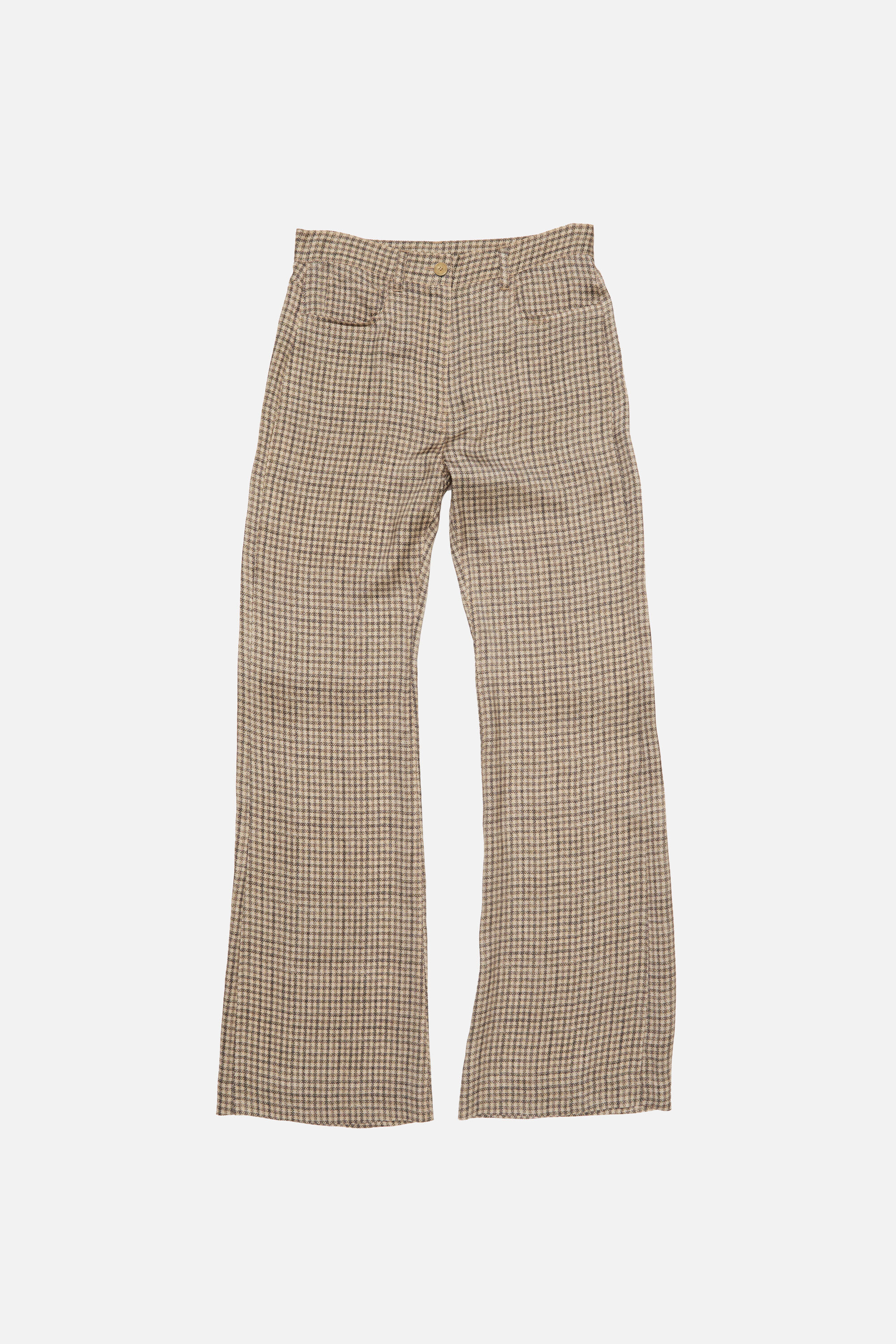 Check tailored trousers - Beige - 6