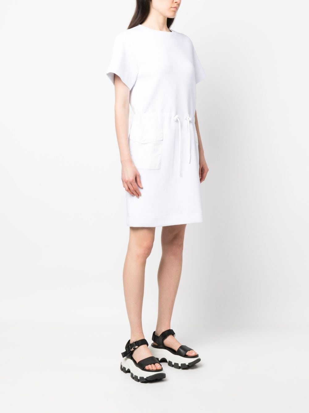 logo-patch short-sleeve dress - 3