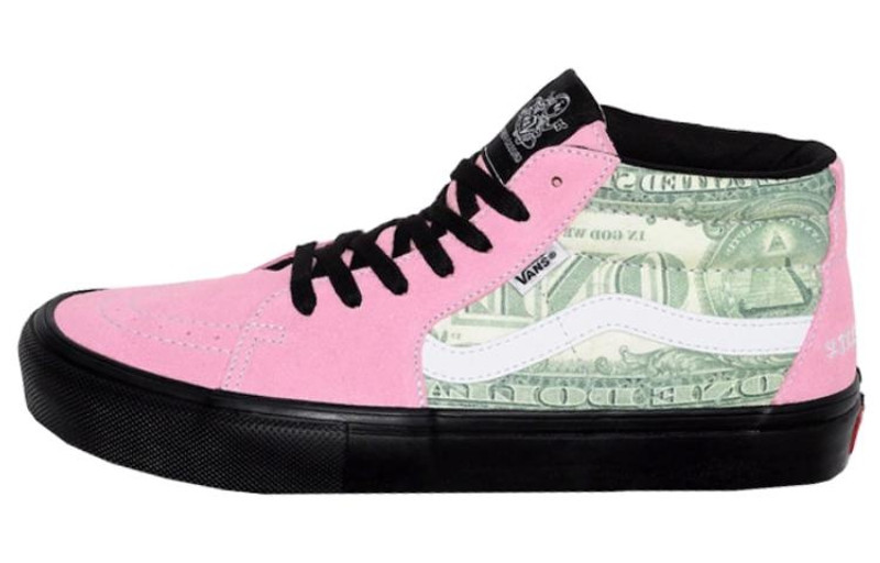 Vans 반스 x 대 스케이트 Grosso Mid 'Dollar Bill Pink'VN0A5FCGPNK outlook