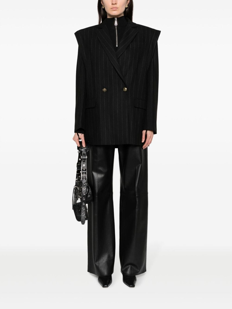 VERSACE JEANS COUTURE pinstriped double-breasted blazer outlook