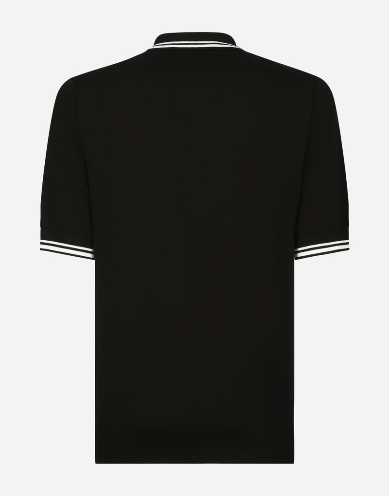 Dolce & Gabbana Short-sleeved polo-shirt with DG logo embroidery outlook