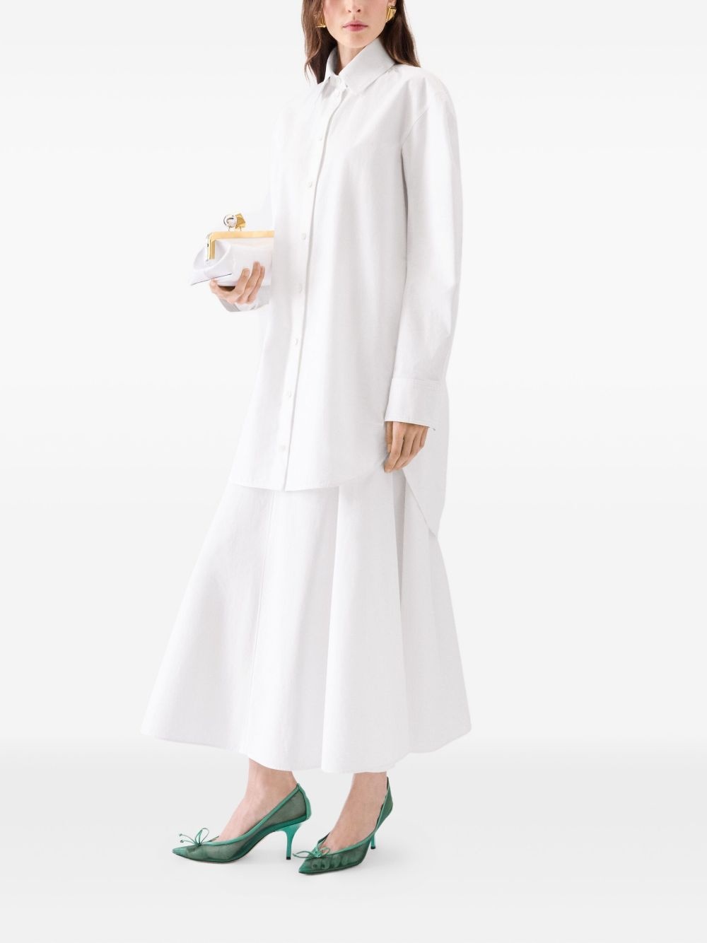 button-down shirt dress - 2