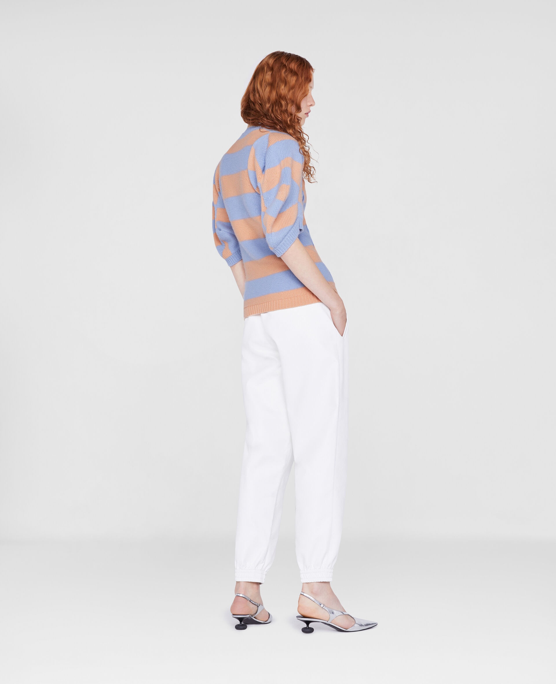 Puffed Sleeve Knit Sweater - 3