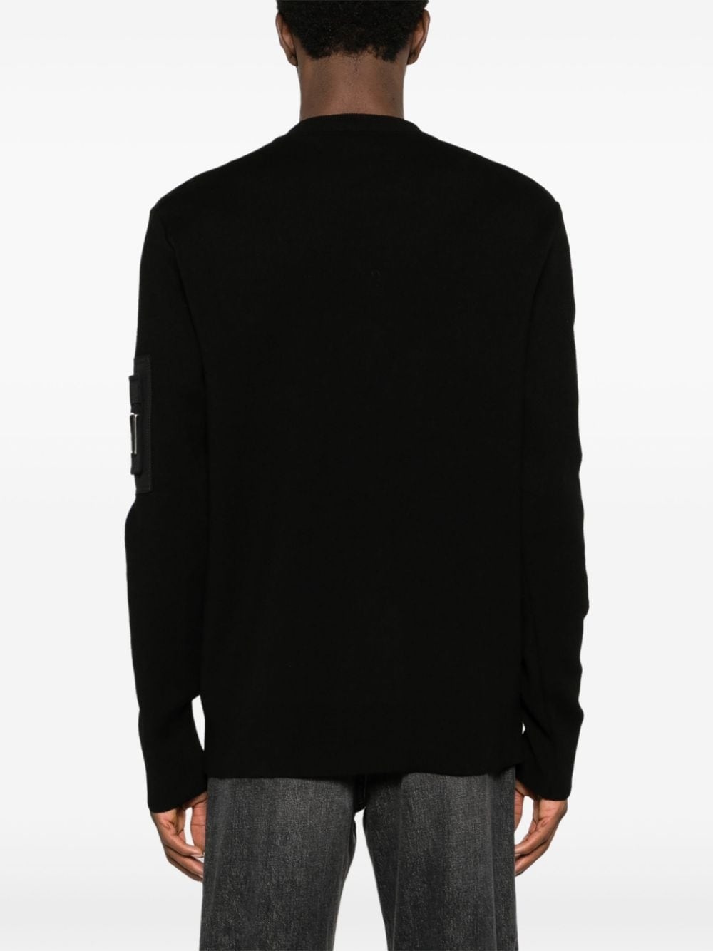 pocket-appliquÃ© wool jumper - 4