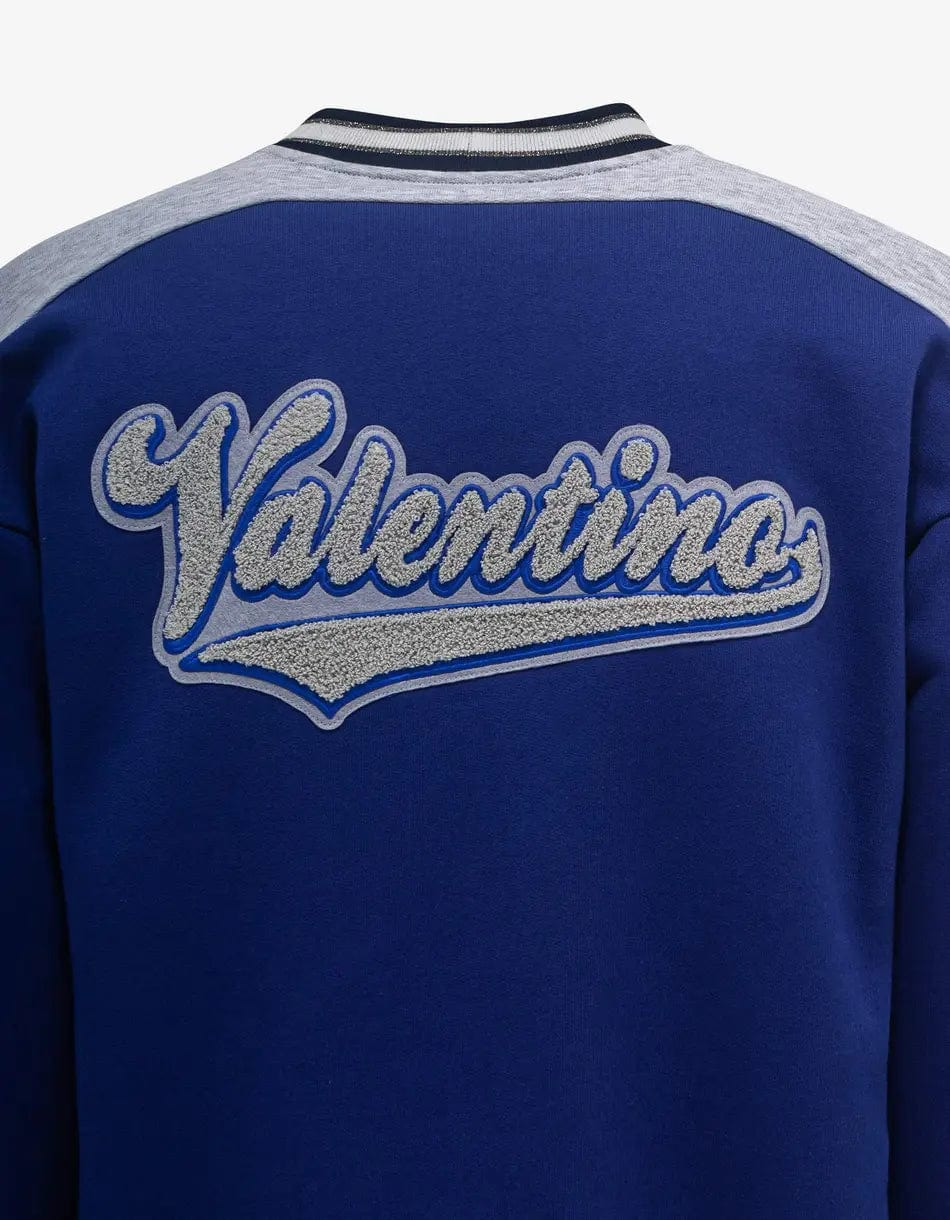 Valentino Blue V Crew Patches Cardigan - 4