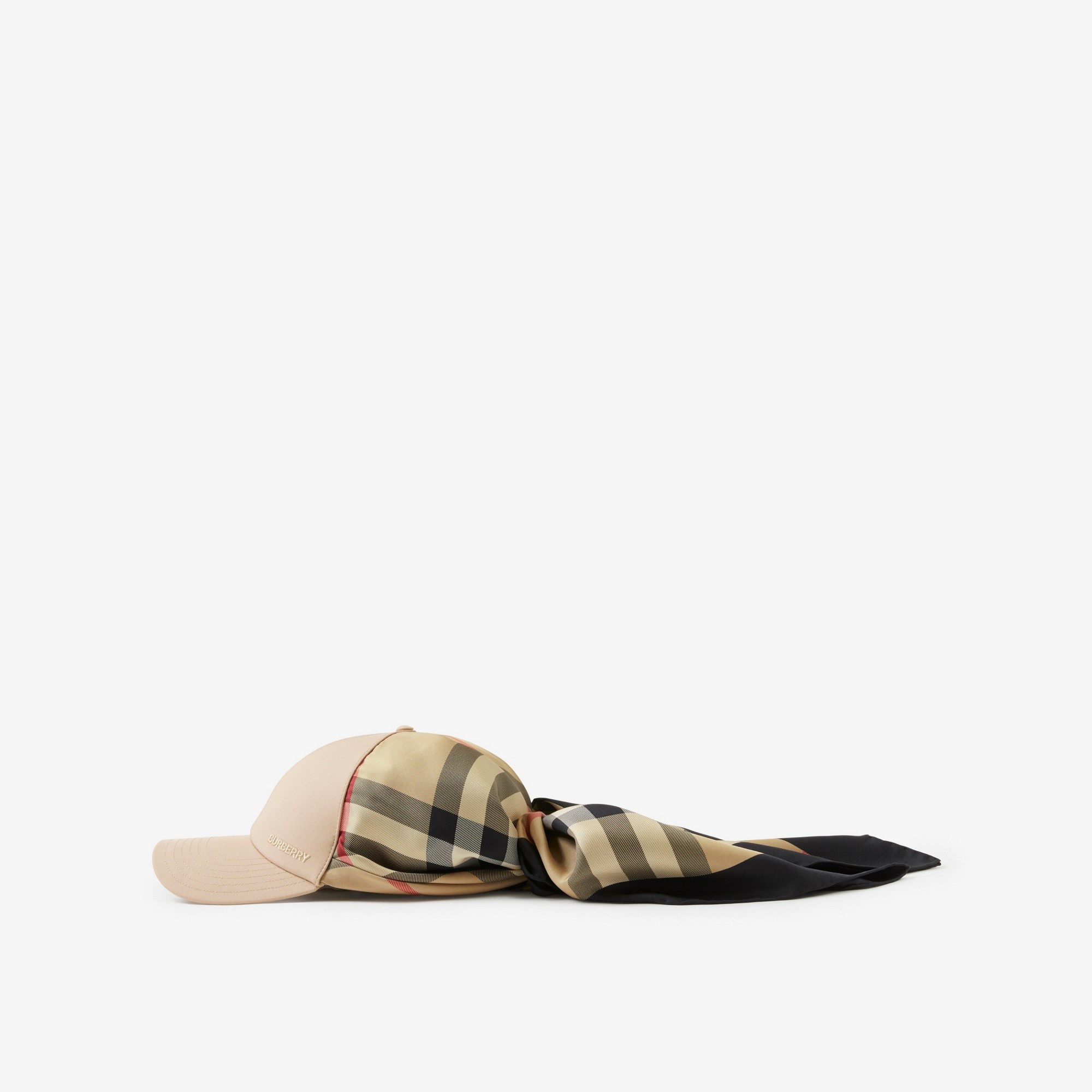 Scarf Tie Detail Cotton Baseball Cap - 4