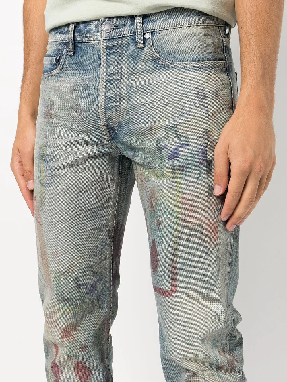 The Daze 2 scribble-print jeans - 5