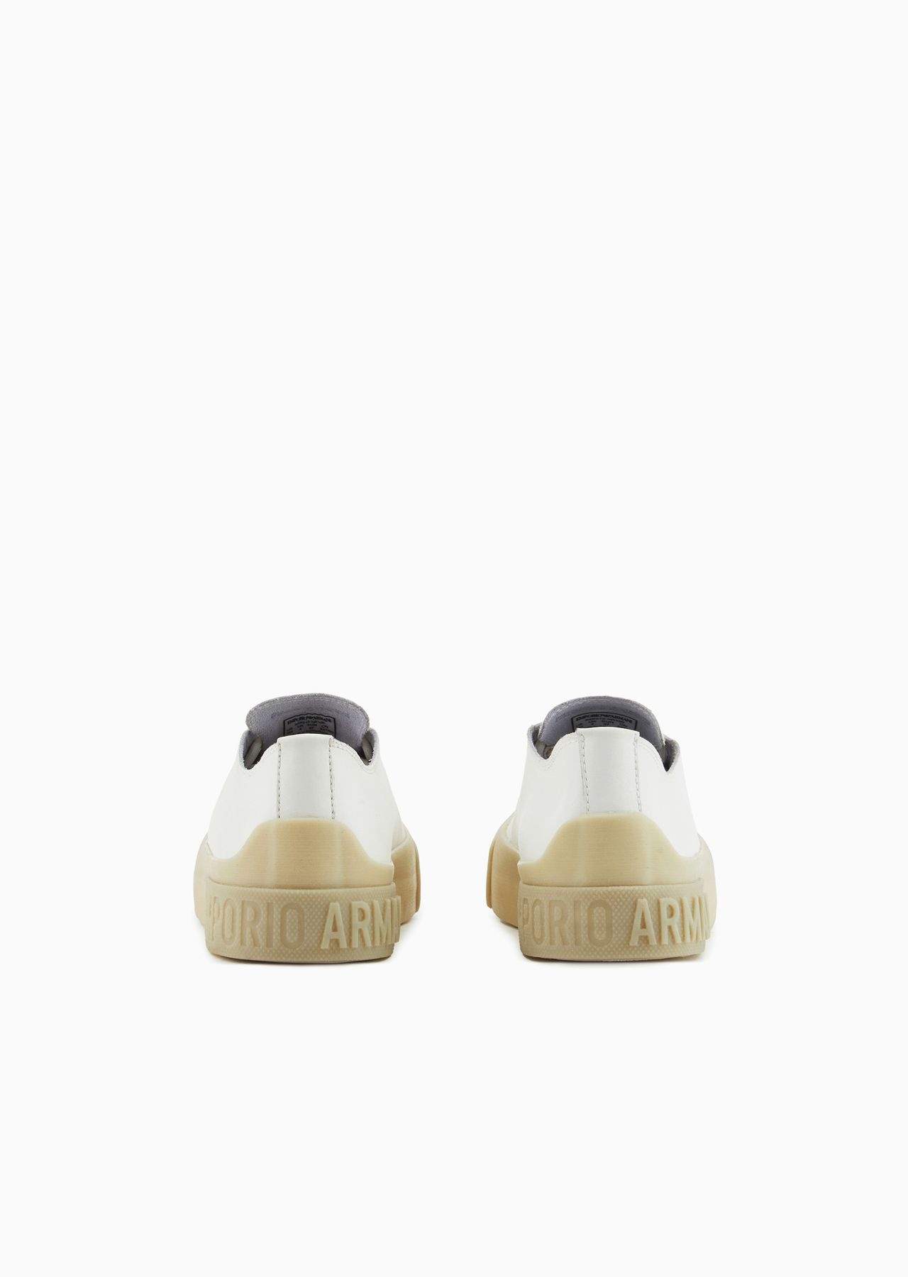 Leather sneakers with clear soles - 4