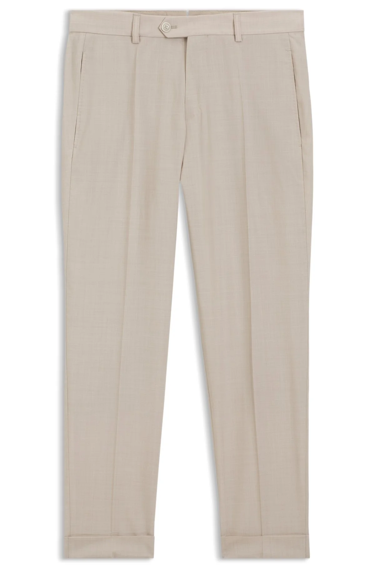 TAPERED-FIT PANTS IN VIRGIN WOOL AND SILK - 1