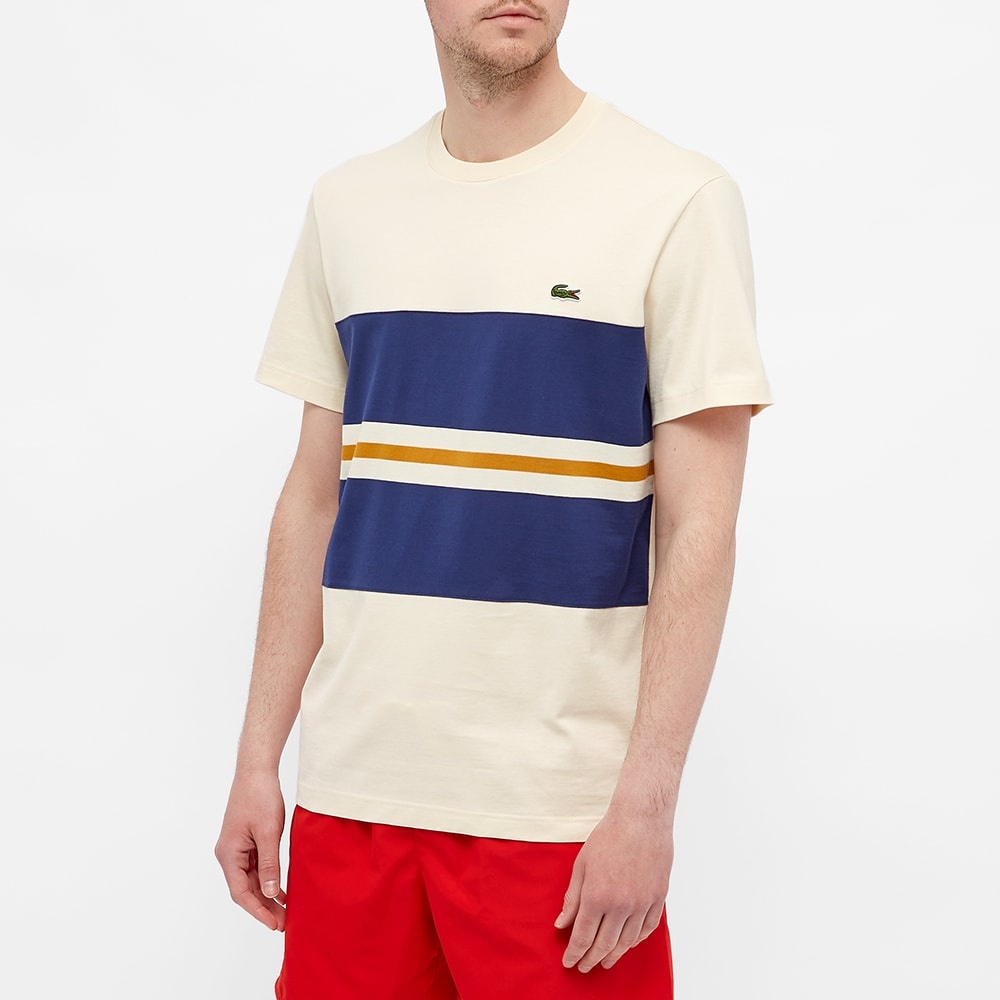 Lacoste Block Stripe Tee - 4