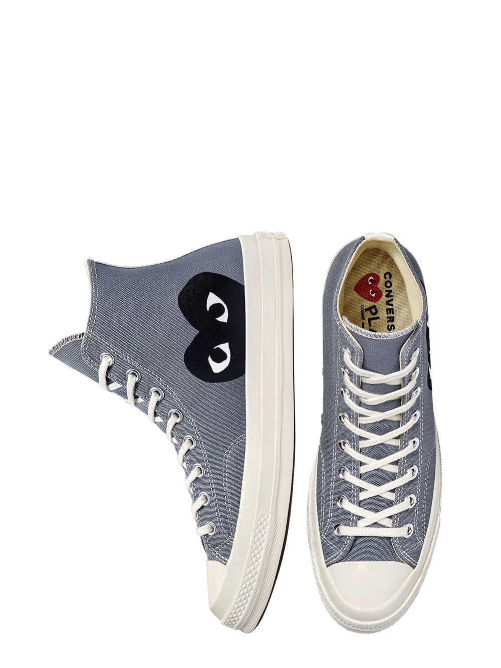 Converse Black Heart Grey High Top - 4