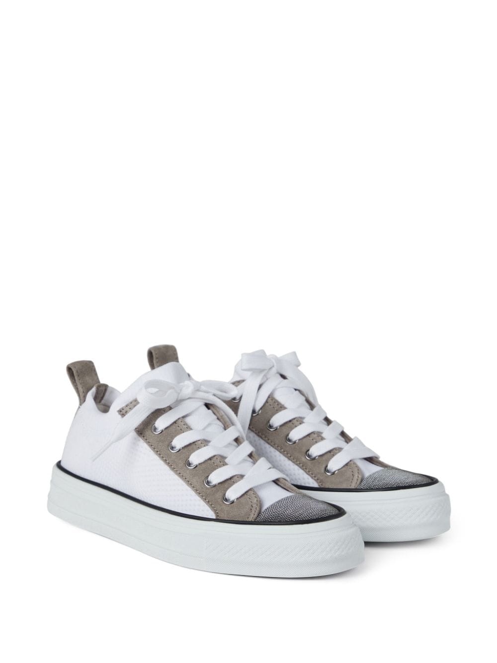 Monili-detail panelled sneakers - 2