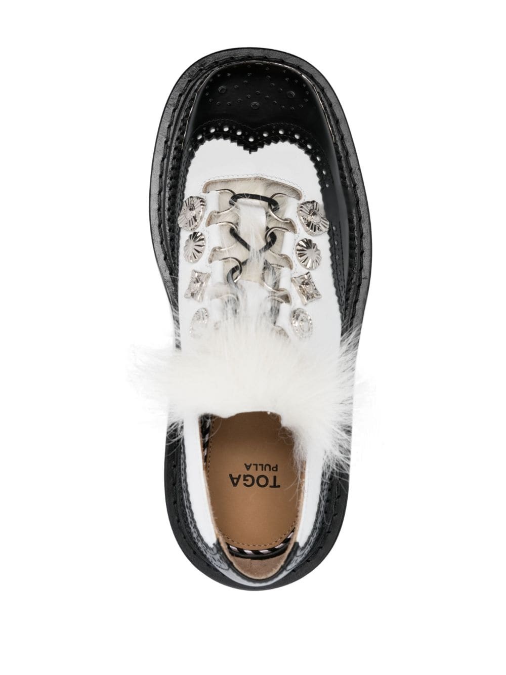 靴 TOGA PULLA Lace up shoes White Embellished Oxfords by Toga Pulla on Sale
