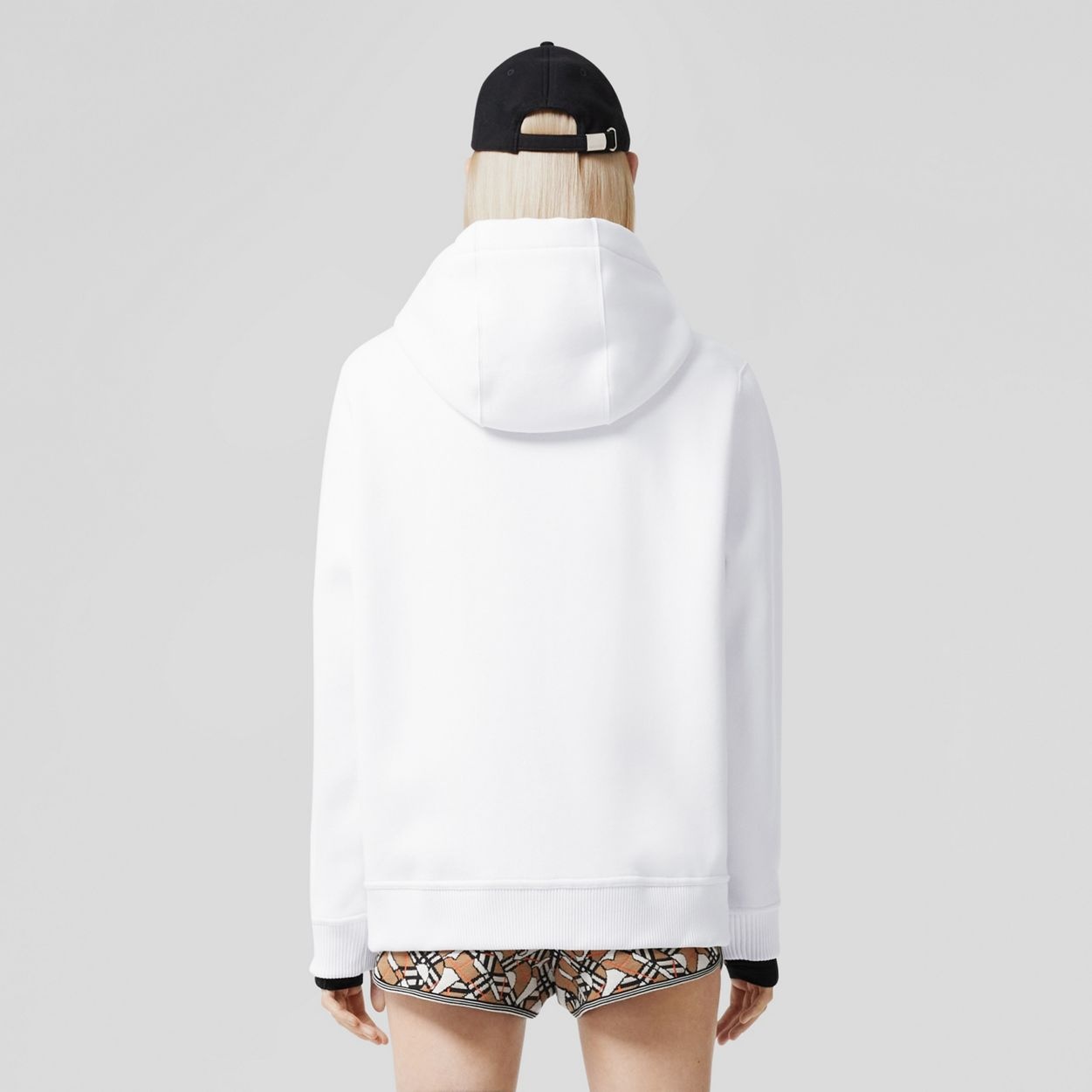 Monogram Motif Cotton Blend Hooded Top - 4