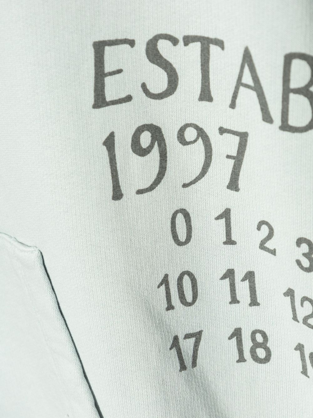 numbers-print hoodie - 5