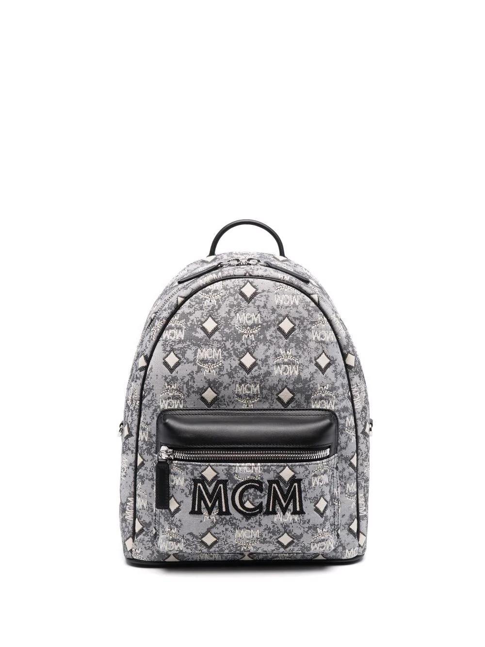 vintage jacquard monogram backpack - 1