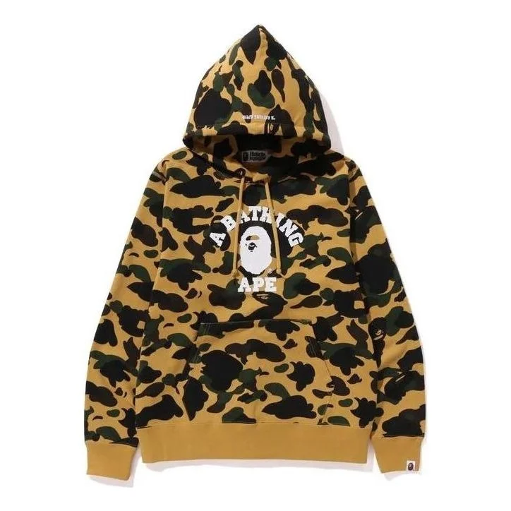 A Bathing Ape 1st Camo College Hoodie 'Yellow' 1K30-114-005-YELLOW - 1