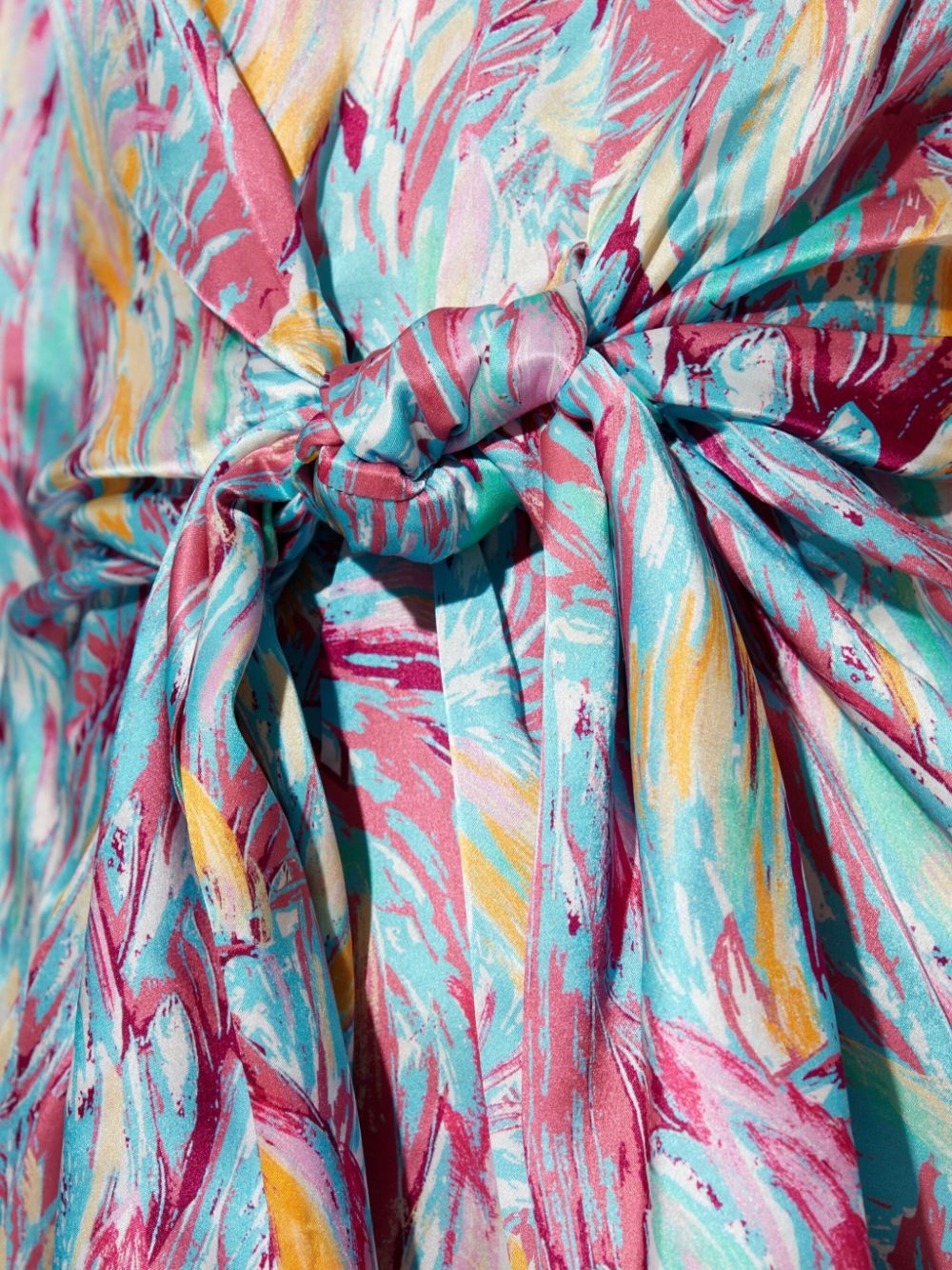 abstract-print silk dress - 5