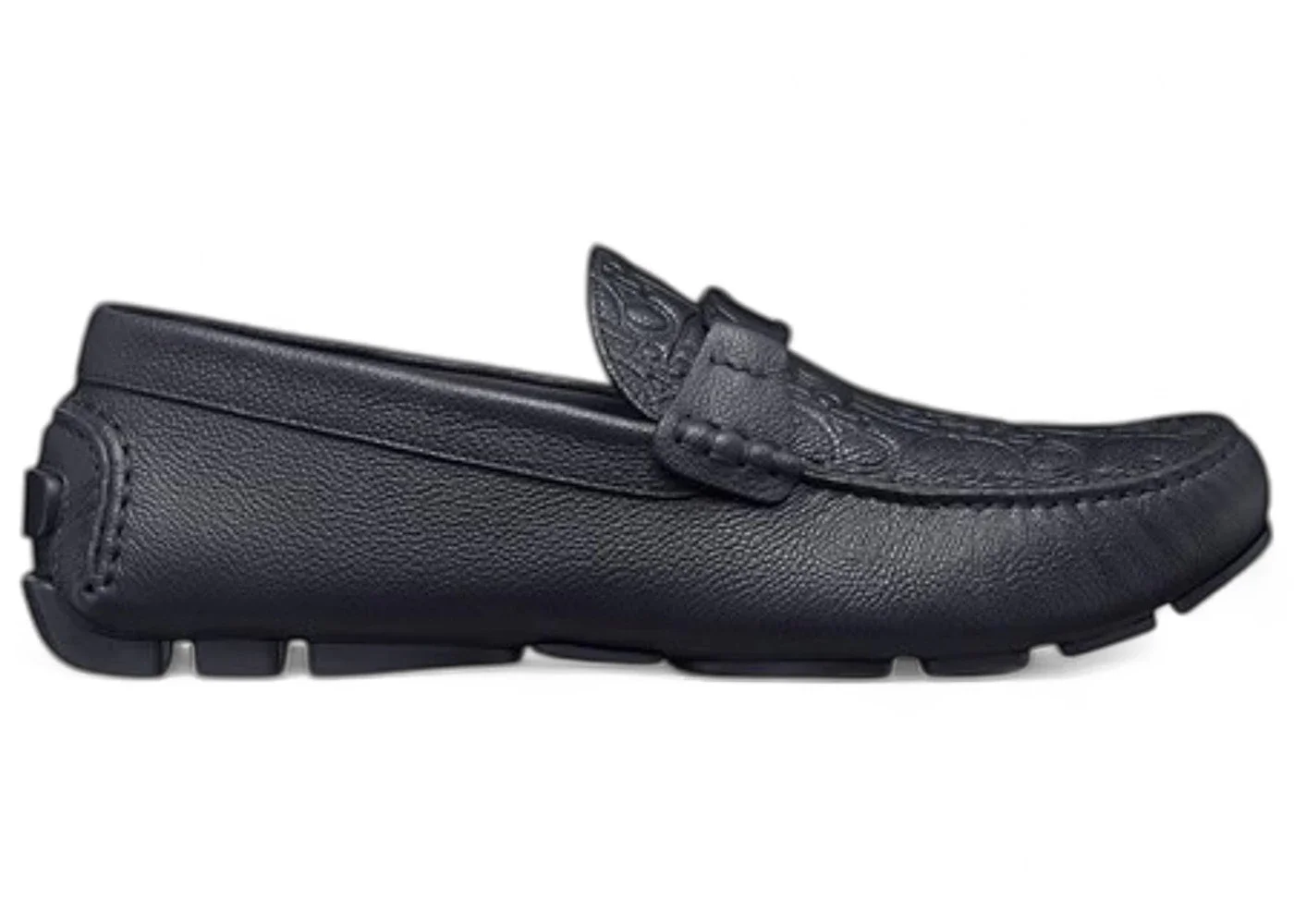 Dior Odéon Loafer Navy Blue Grained Calfskin Black Dior Gravity Leather - 1