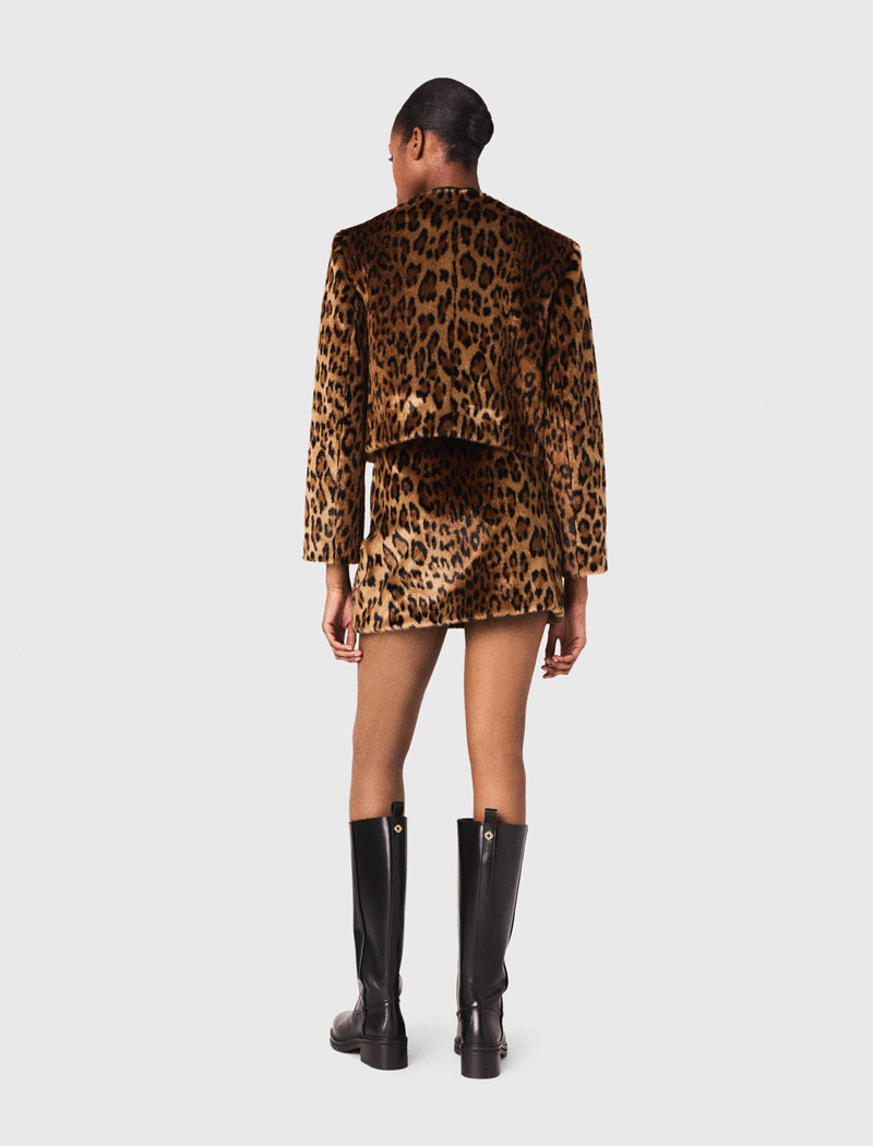 Leopard faux fur jacket 4