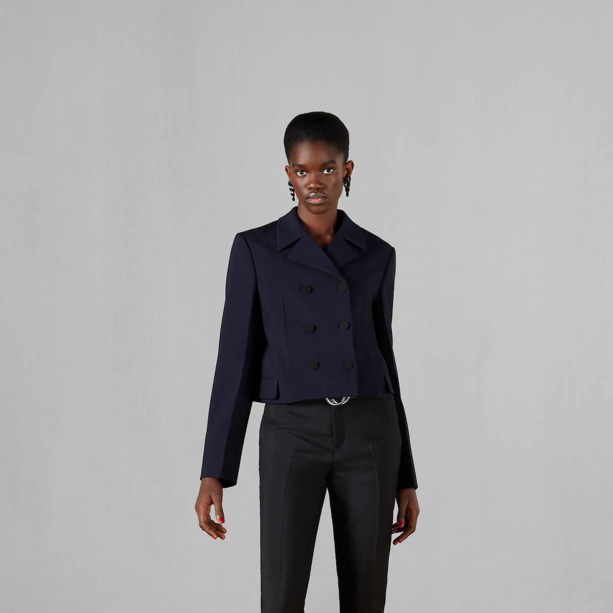 Wool mohair jacket with belt - 6