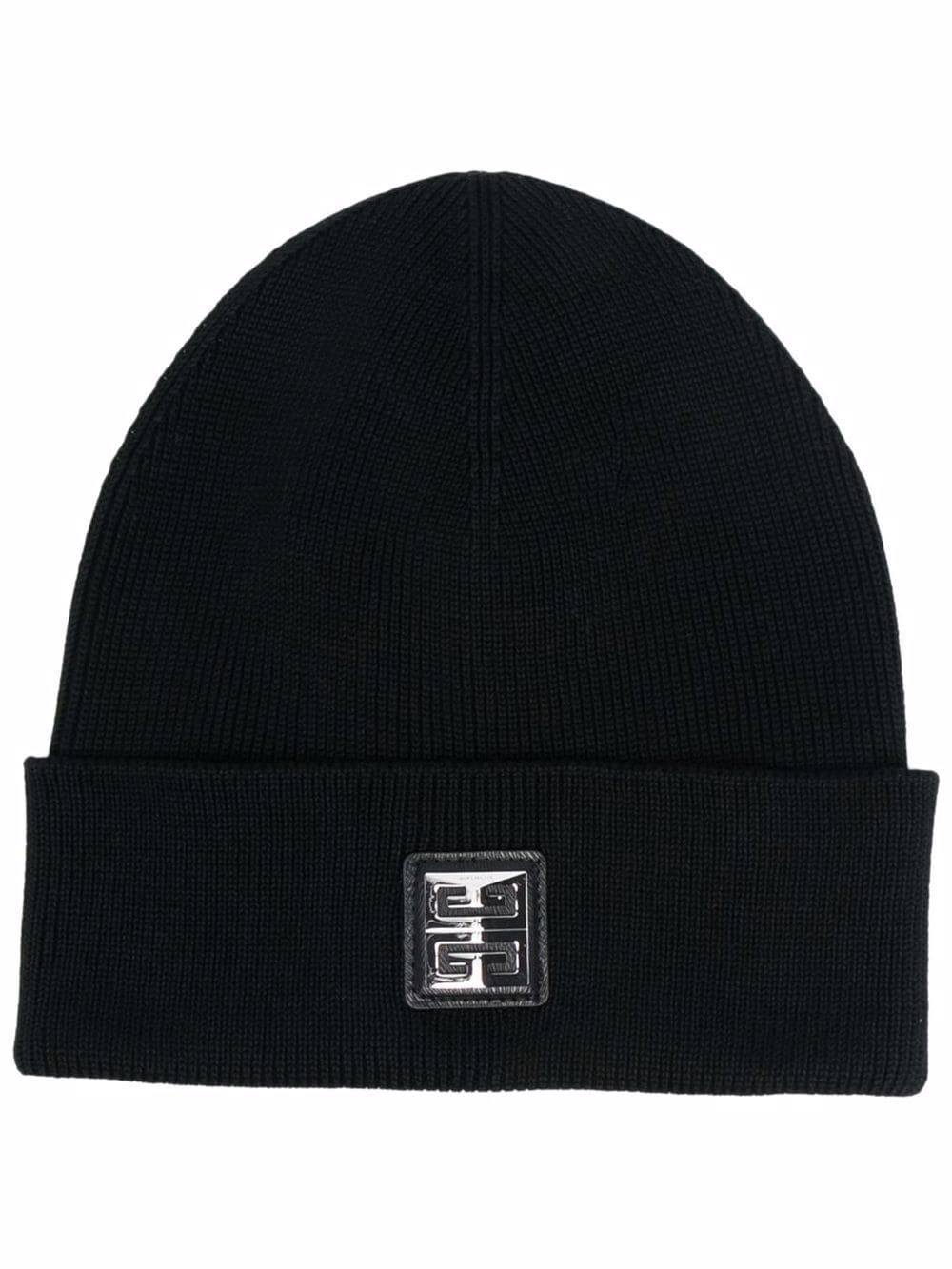 logo-patch cotton beanie - 1