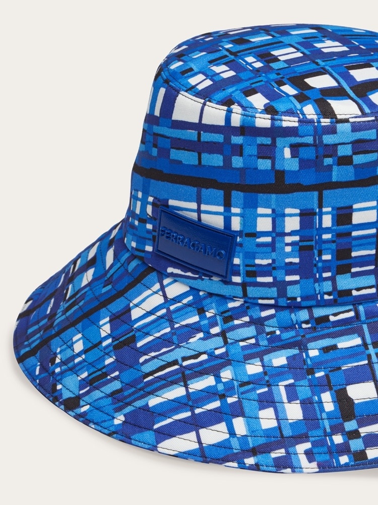 CHECK PRINT BUCKET HAT - 4