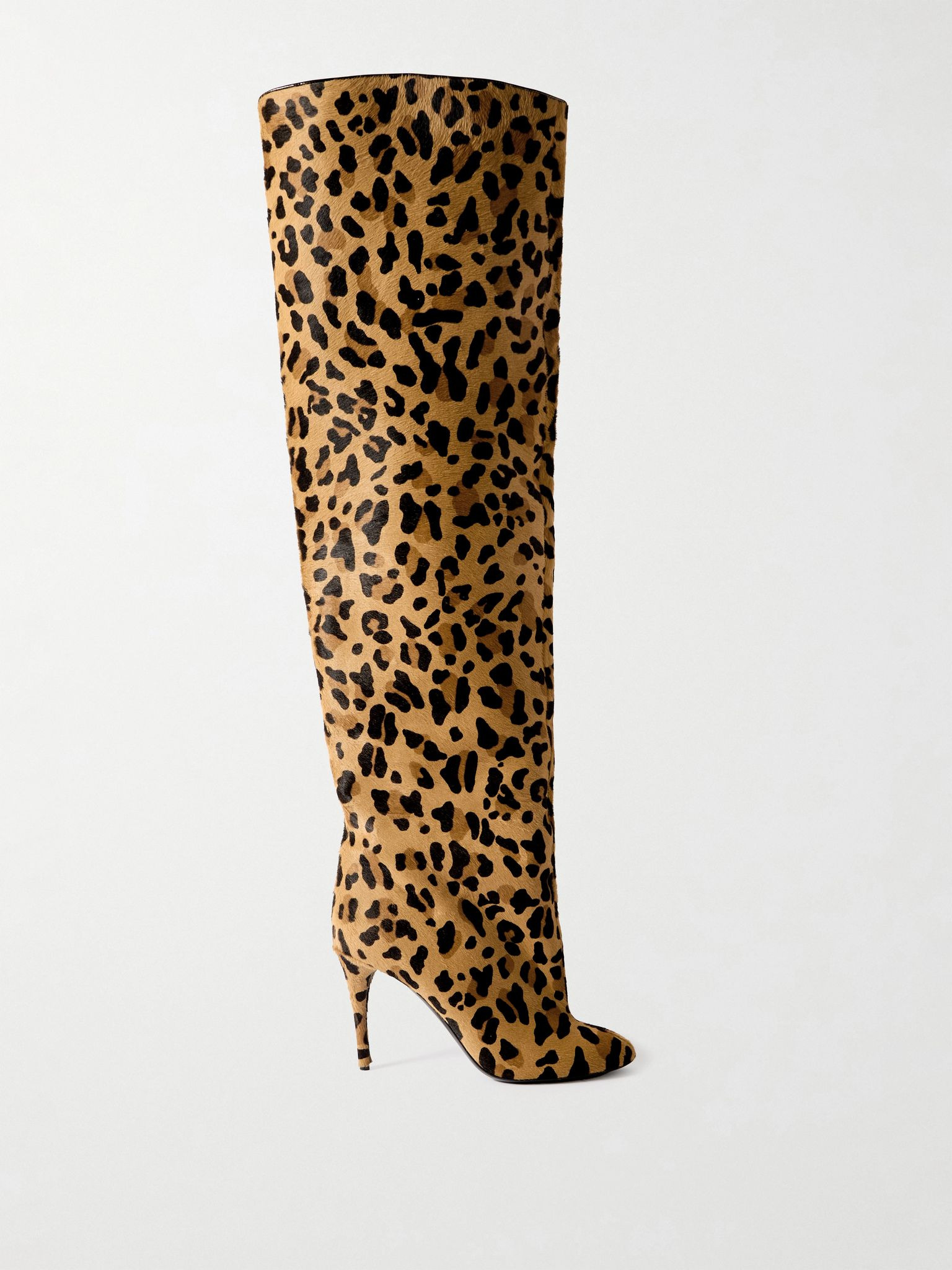 Leopard-print calf hair over-the-knee boots Leopard print - 1