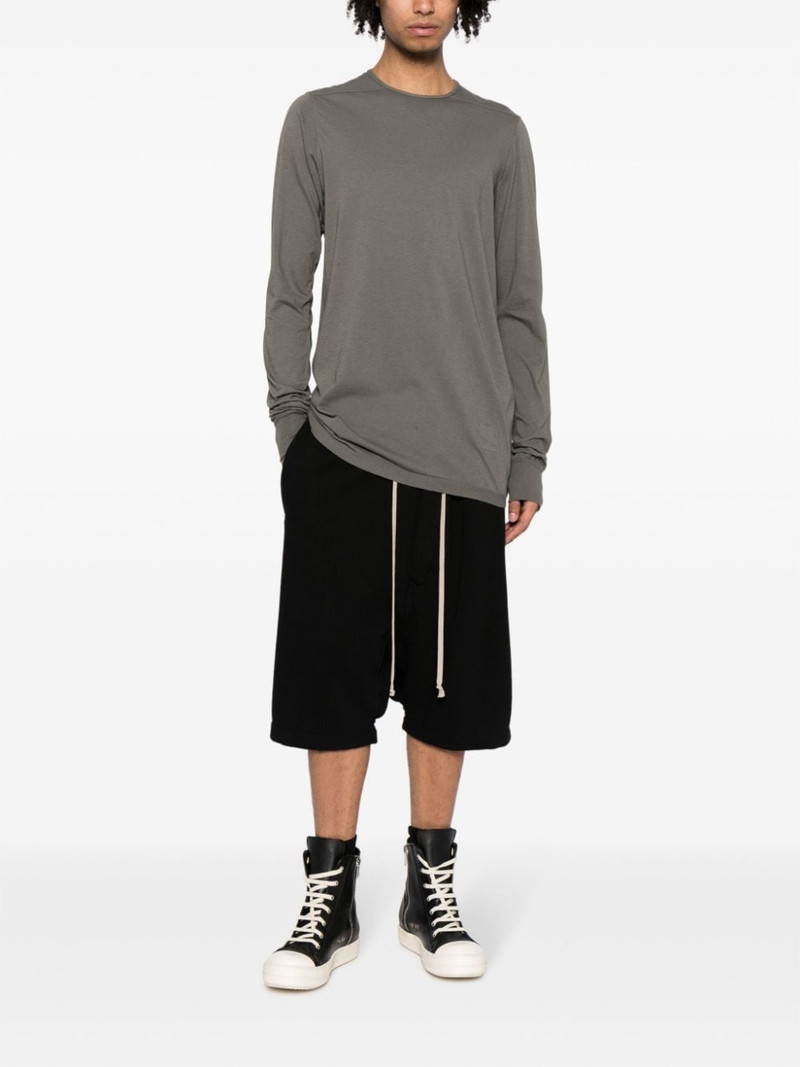 Rick Owens DRKSHDW long-sleeve drawstring cotton T-shirt outlook