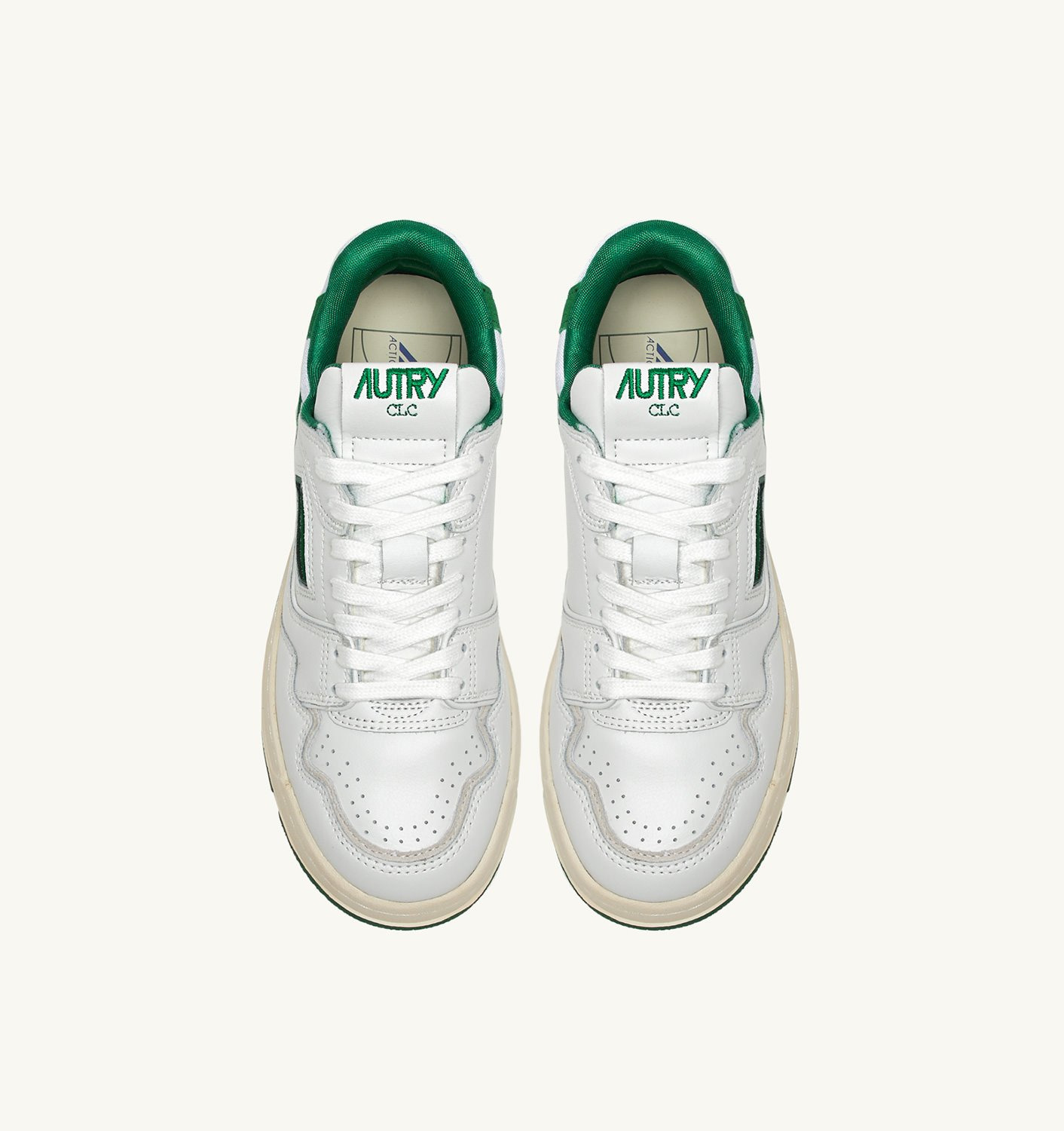 CLC LOW SNEAKERS IN WHITE LEATHER AND AMAZON SUEDE - 5