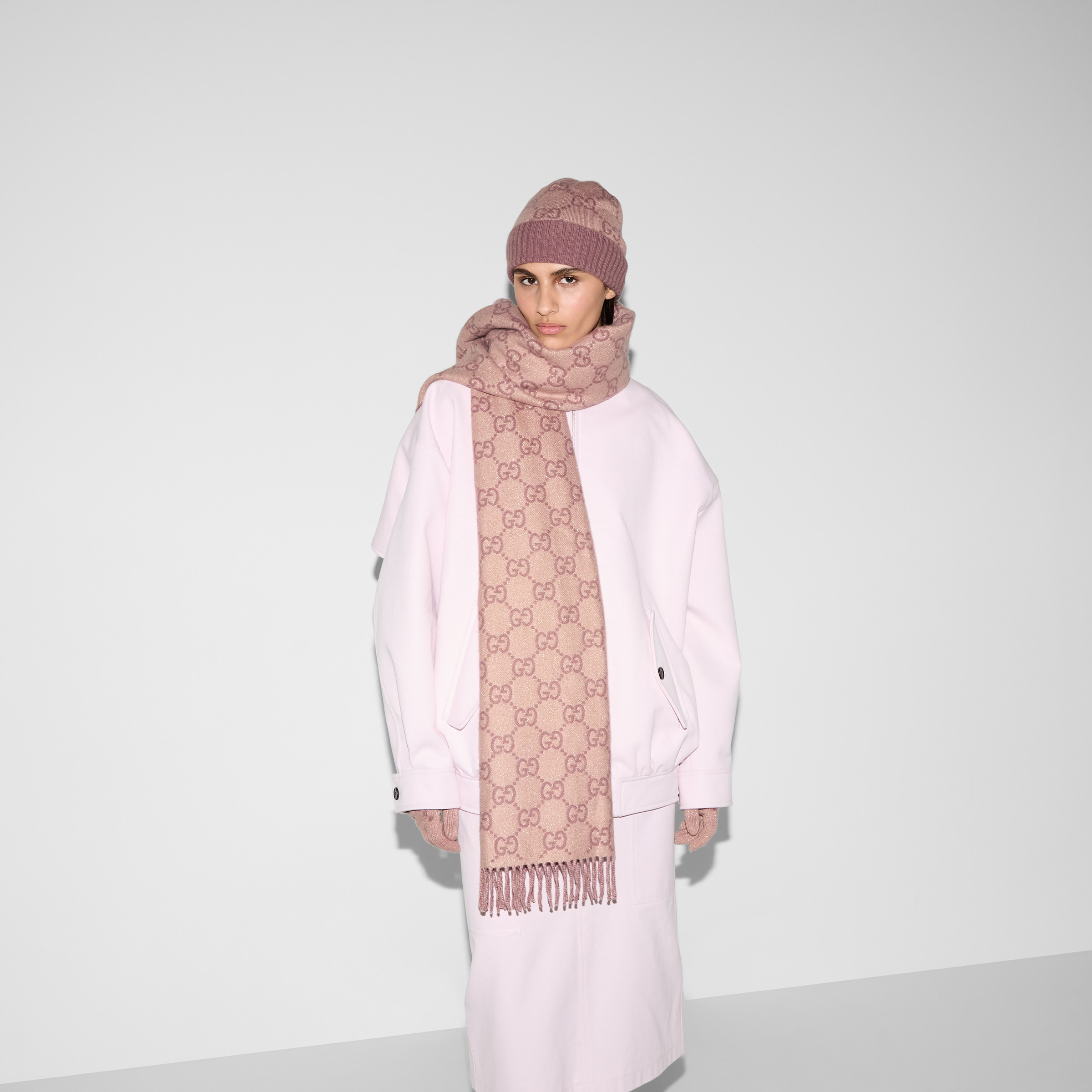 GG cashmere shawl - 3