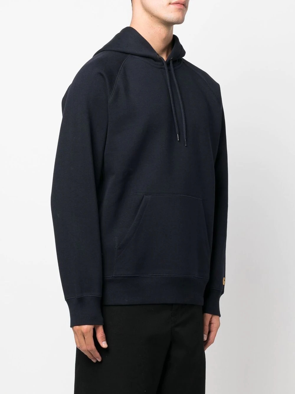 embroidered-logo detail hoodie - 3