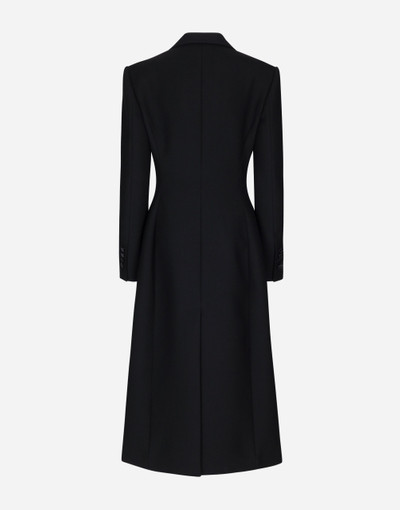 Dolce & Gabbana Long single-breasted wool cady coat outlook