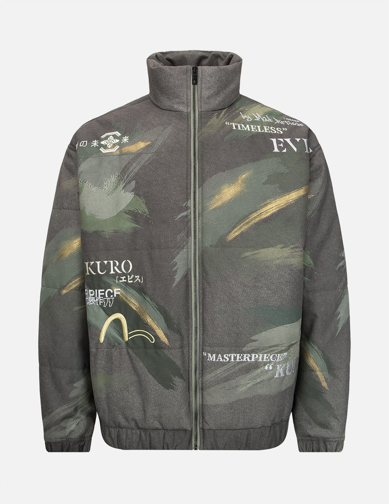 Brush Camouflage Print Padded Jacket 1