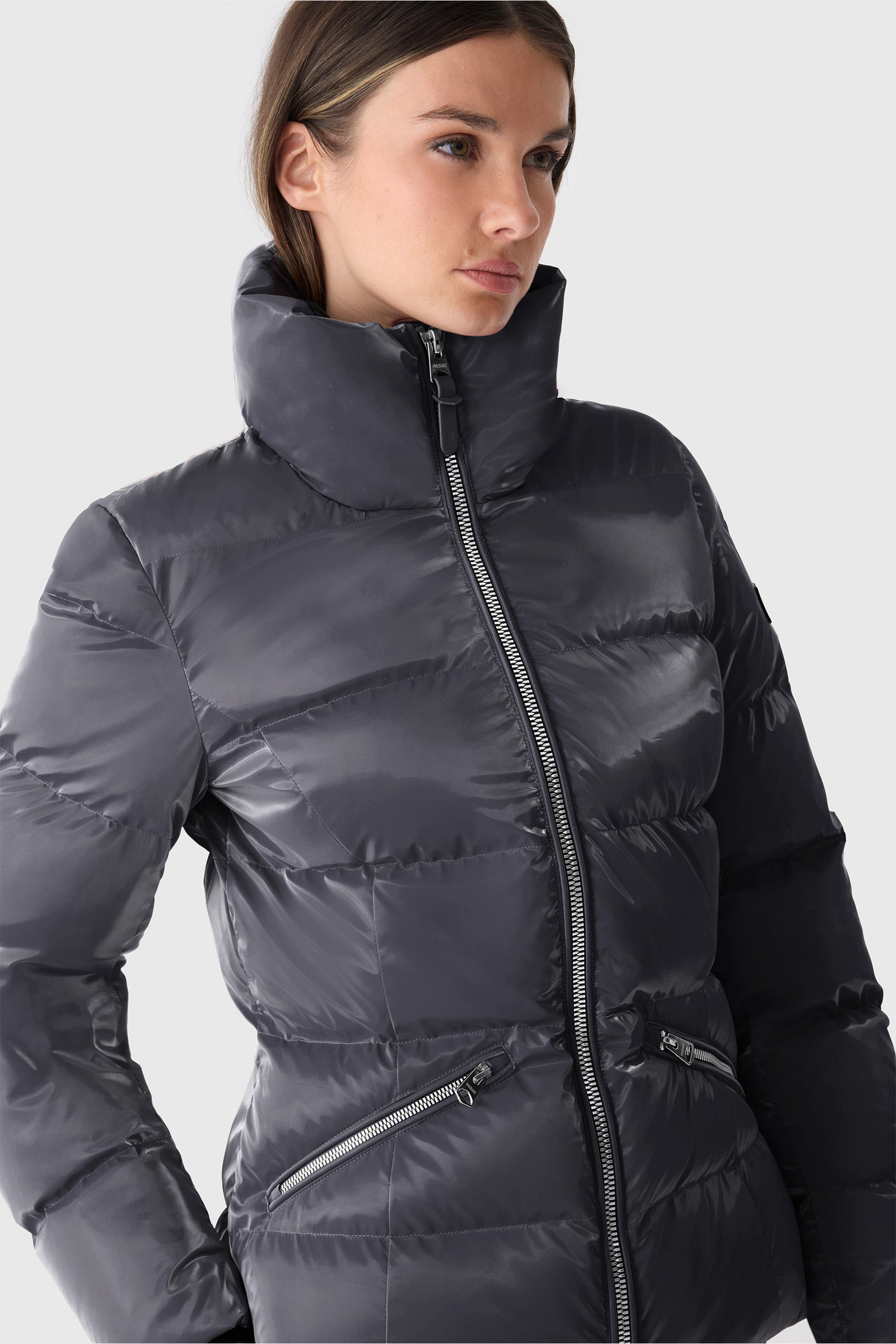 MADALYN-GLO High-Gloss Down Jacket With Removable Hood - 5