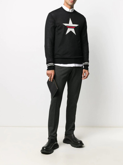 Neil Barrett star crew neck jumper outlook