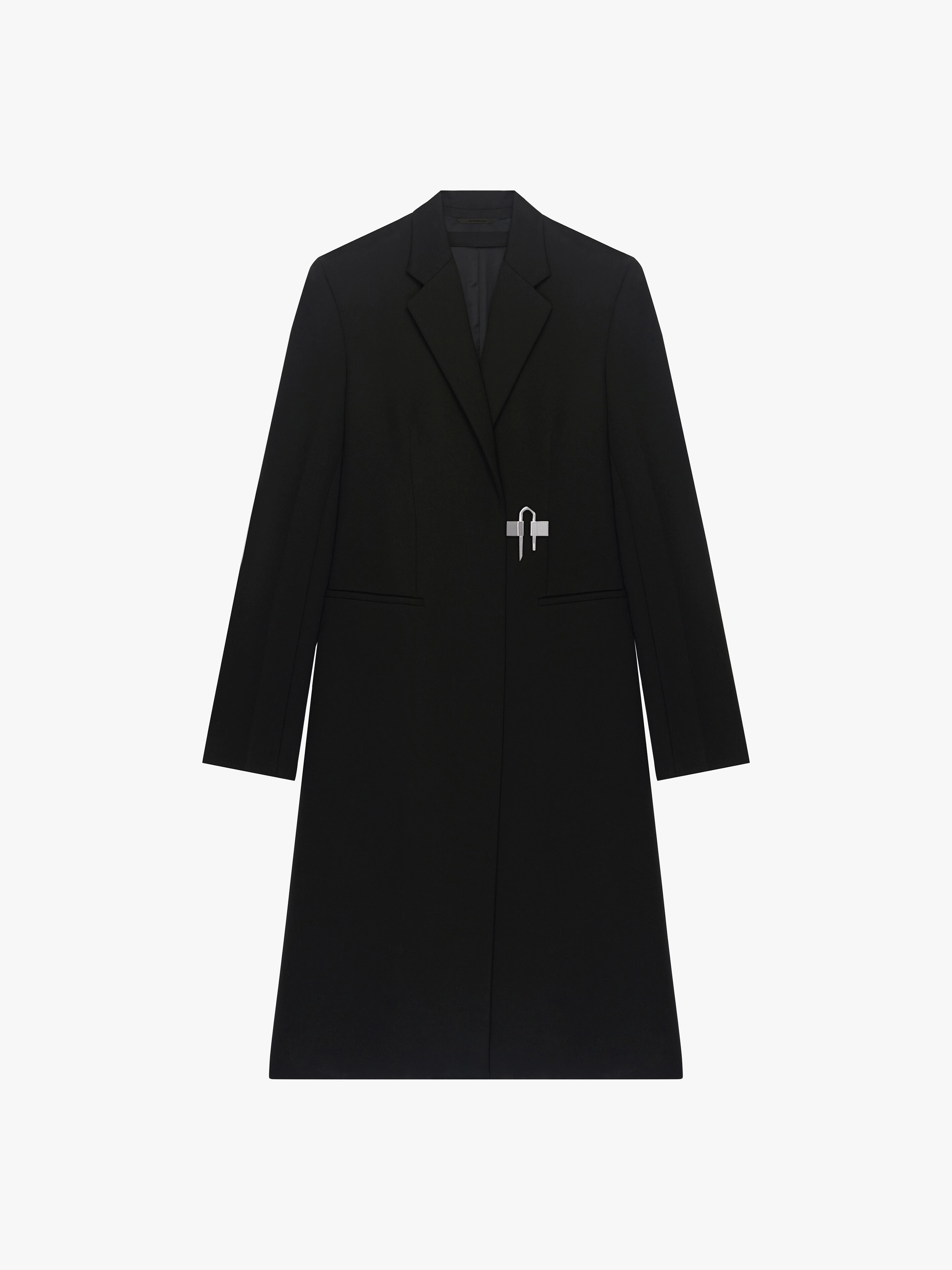 COAT IN LIGHTWEIGHT WOOL WITH PADLOCK - 1