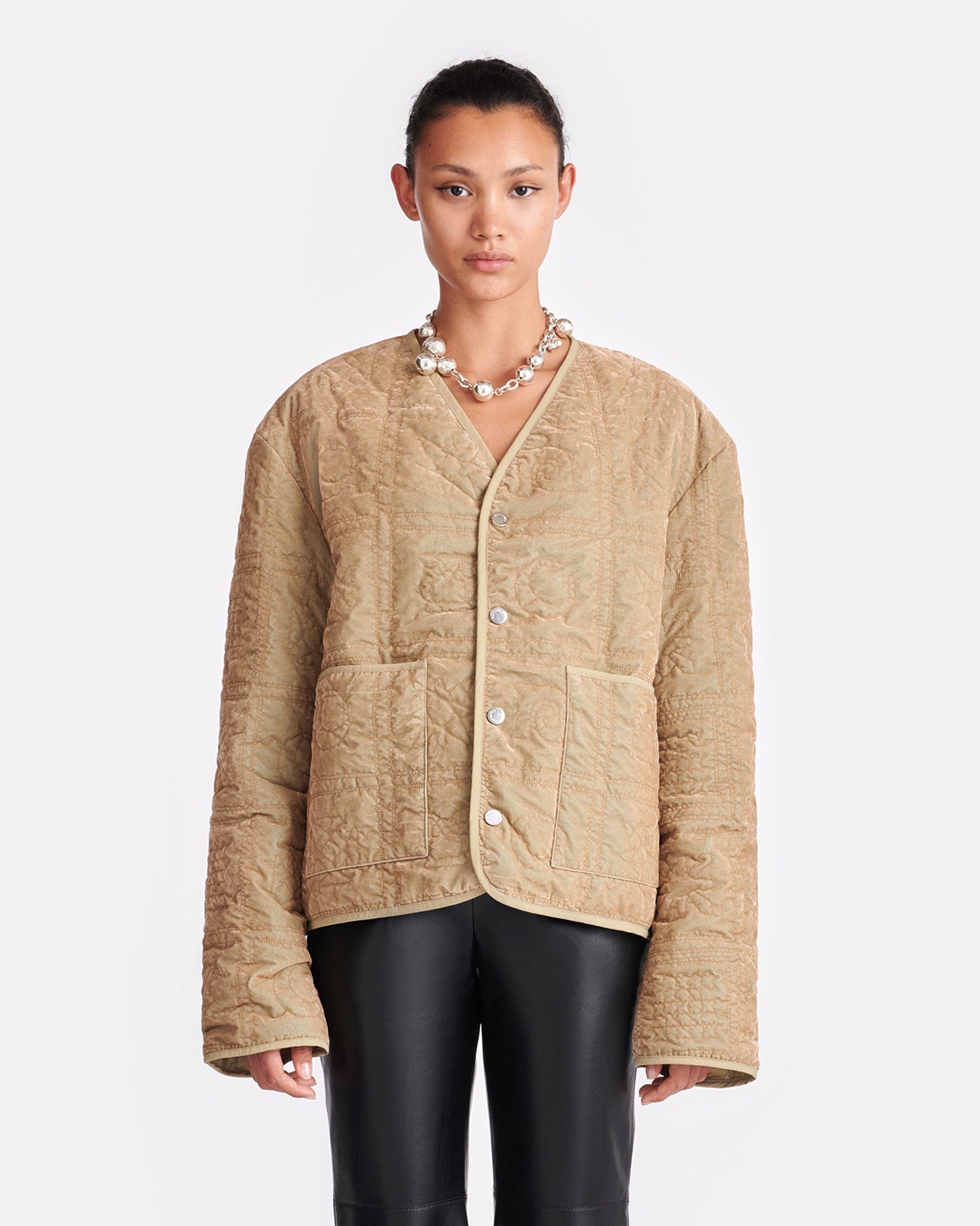 Quilted Tech-Velvet Jacket - 2