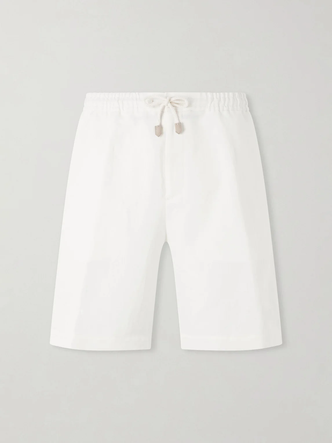 Straight-Leg Linen And Silk-Blend Bermuda Shorts - 1