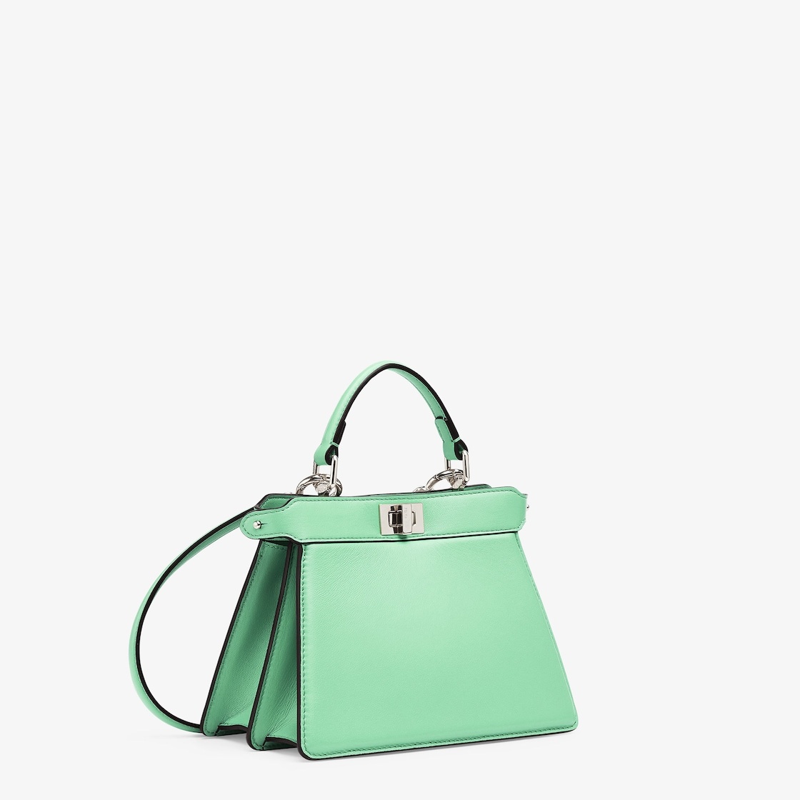 Iconic Peekaboo ISeeU bag in an ideal, compact size. Made of soft, padded, green nappa leather and e - 2
