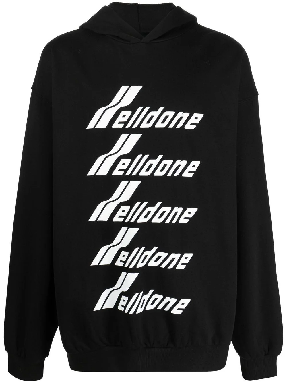 logo-print cotton hoodie - 1