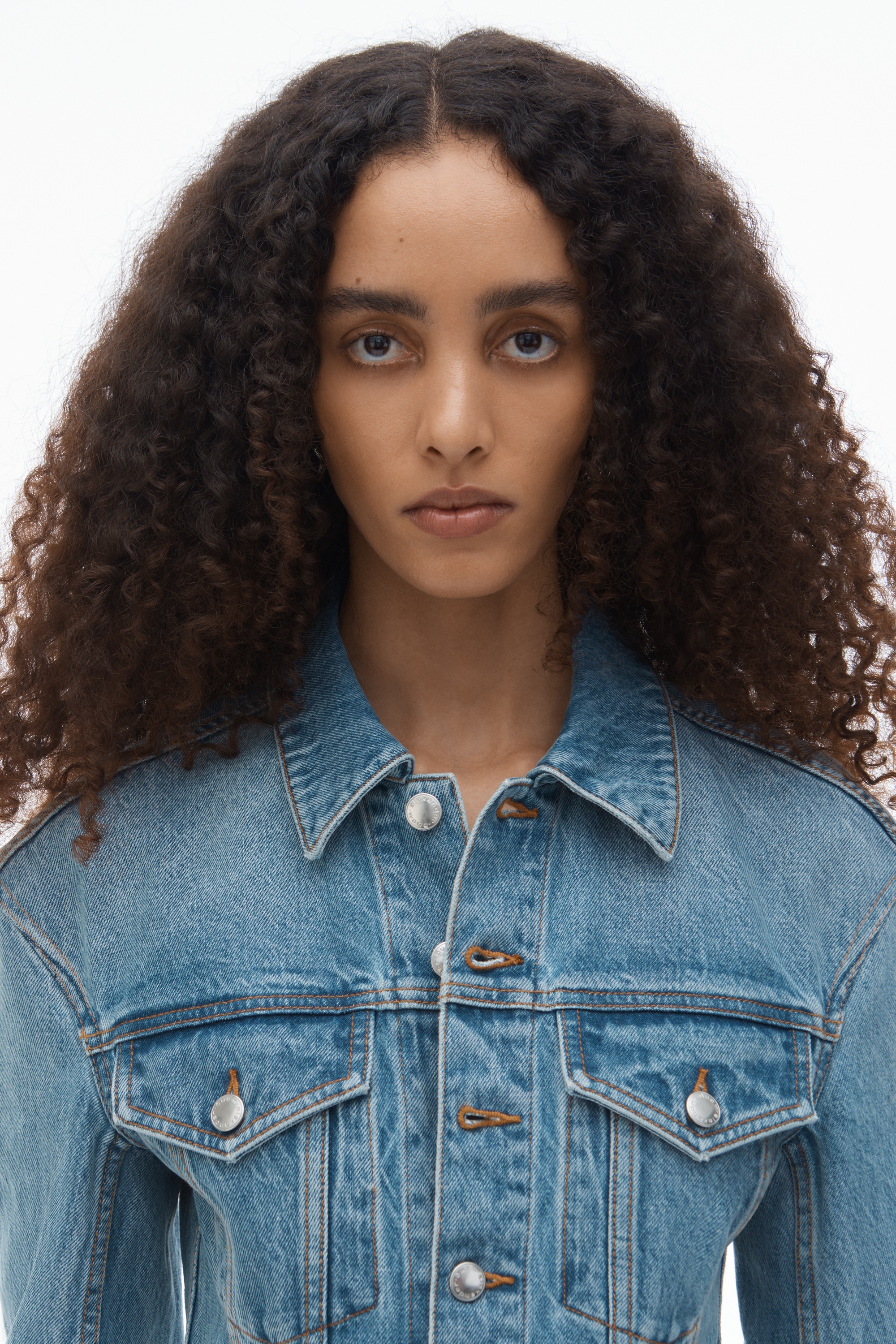 Denim Minidress in Cotton - 4