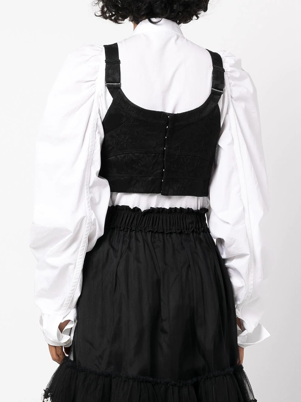 crystal-embellished bustier top - 4